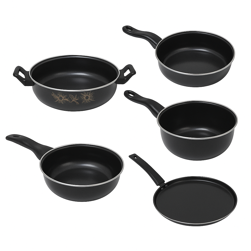 Premium Non-Stick Cookware Set – 5-Piece Everyday Kitchen Essential